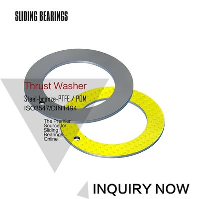 Καλή τιμή. Επίπεδο χαλκού Gleitlager πλυντηρίων σύνθετο χάλυβα στολισμάτων ντυμένο POM για τη βαριά βιομηχανία σε απευθείας σύνδεση
